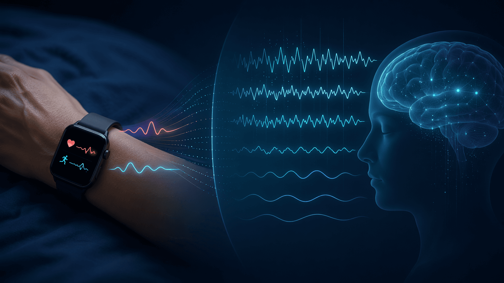 Smartwatch data contrasted with brain-wave signals
