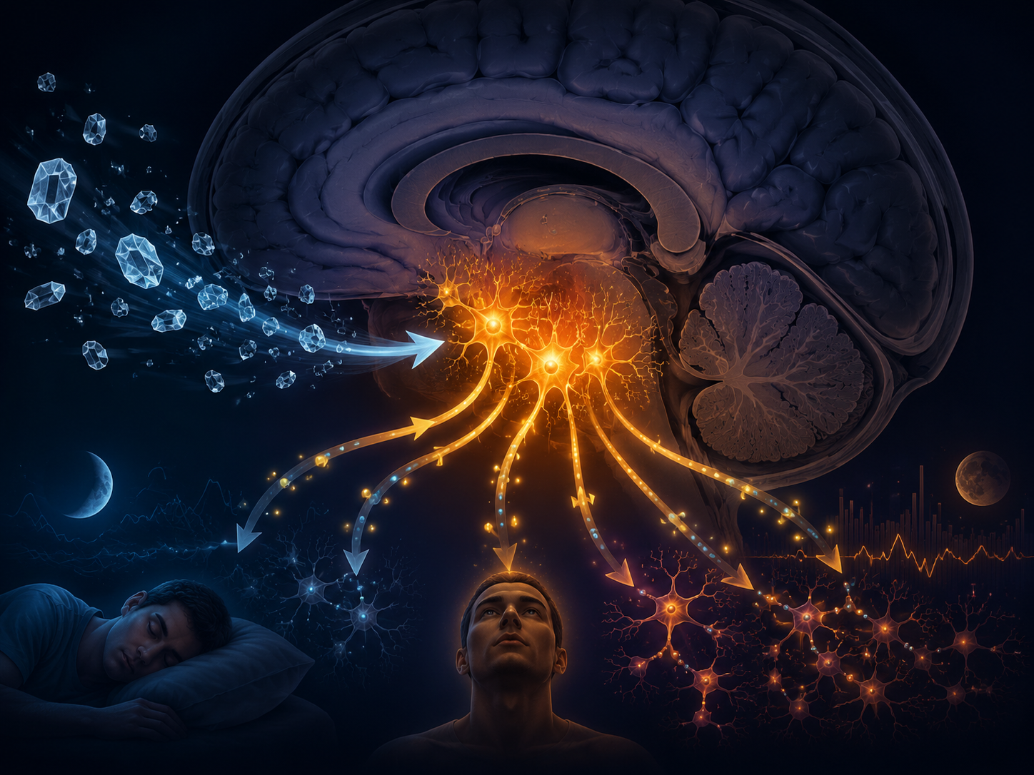 Saccharin molecules activating orexin neurons in the lateral hypothalamus and shifting sleep-wake architecture