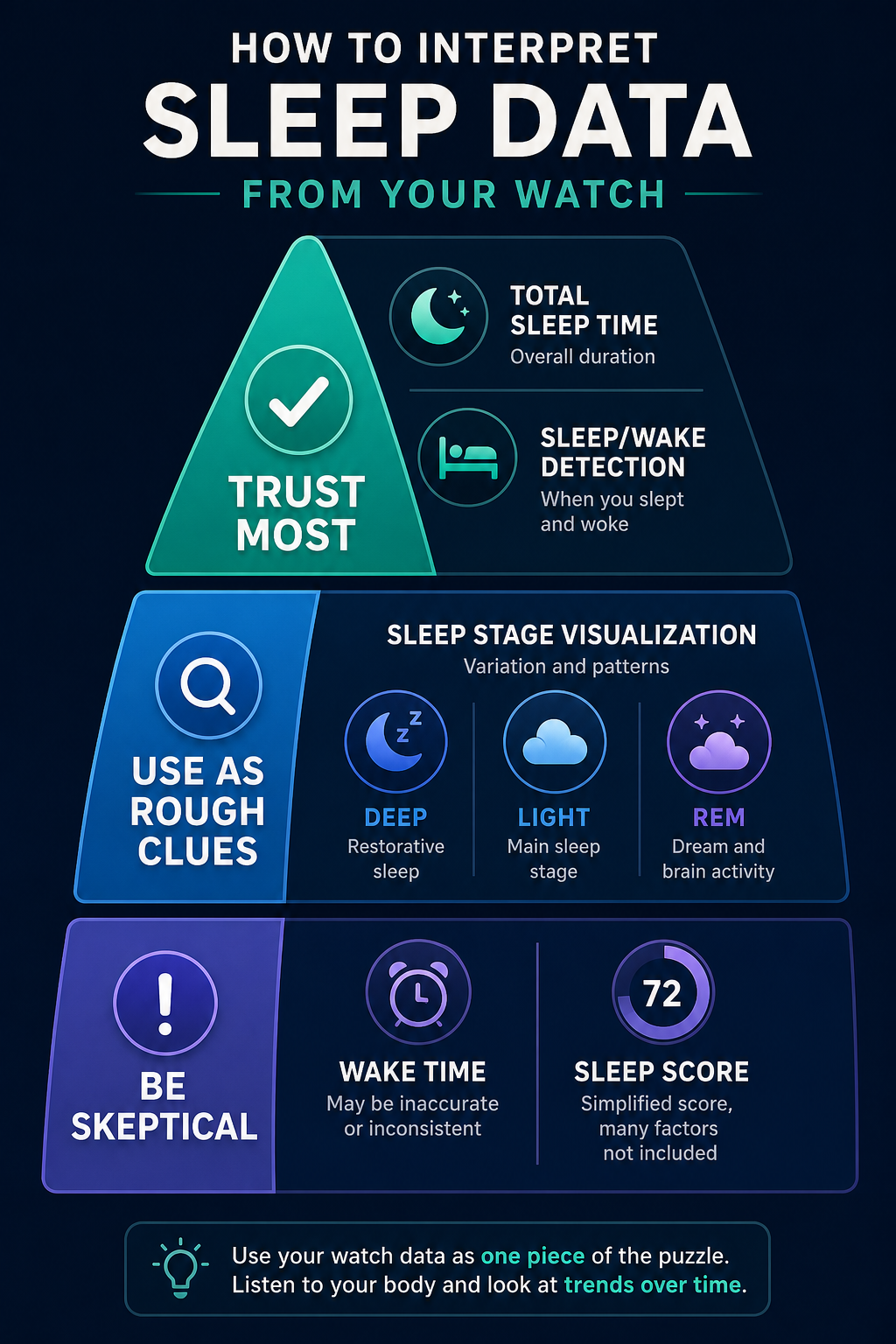 Confidence hierarchy for interpreting Galaxy Watch sleep data