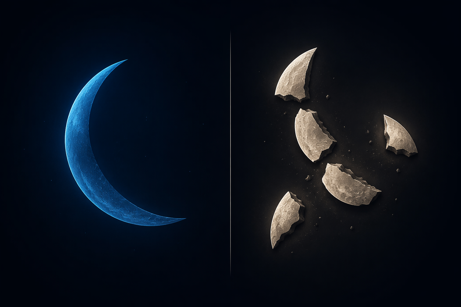 Illustration contrasting one smooth consolidated sleep shape with the same sleep broken into fragments