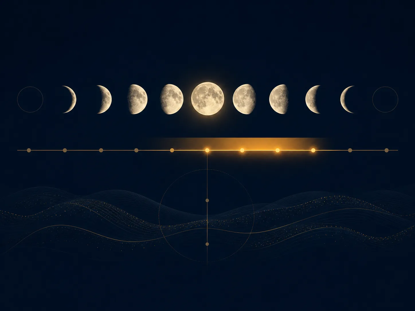 Moon phase timeline highlighting the three to five days before the full moon