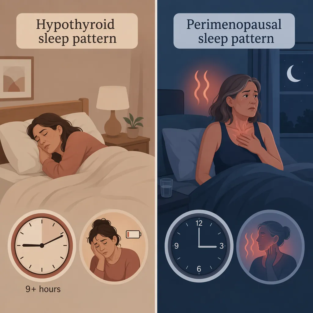 Comparison of unrefreshing long sleep and 3 AM waking with hot flush symptoms