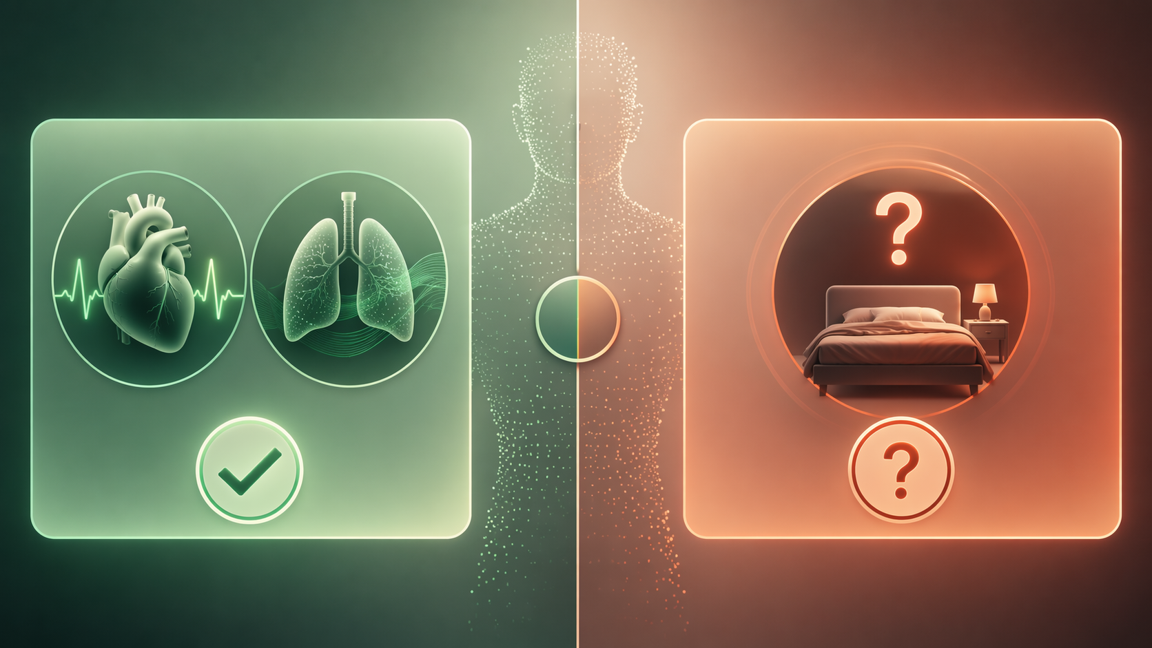 Comparison of stronger vital sign tracking and weaker sleep wake classification accuracy