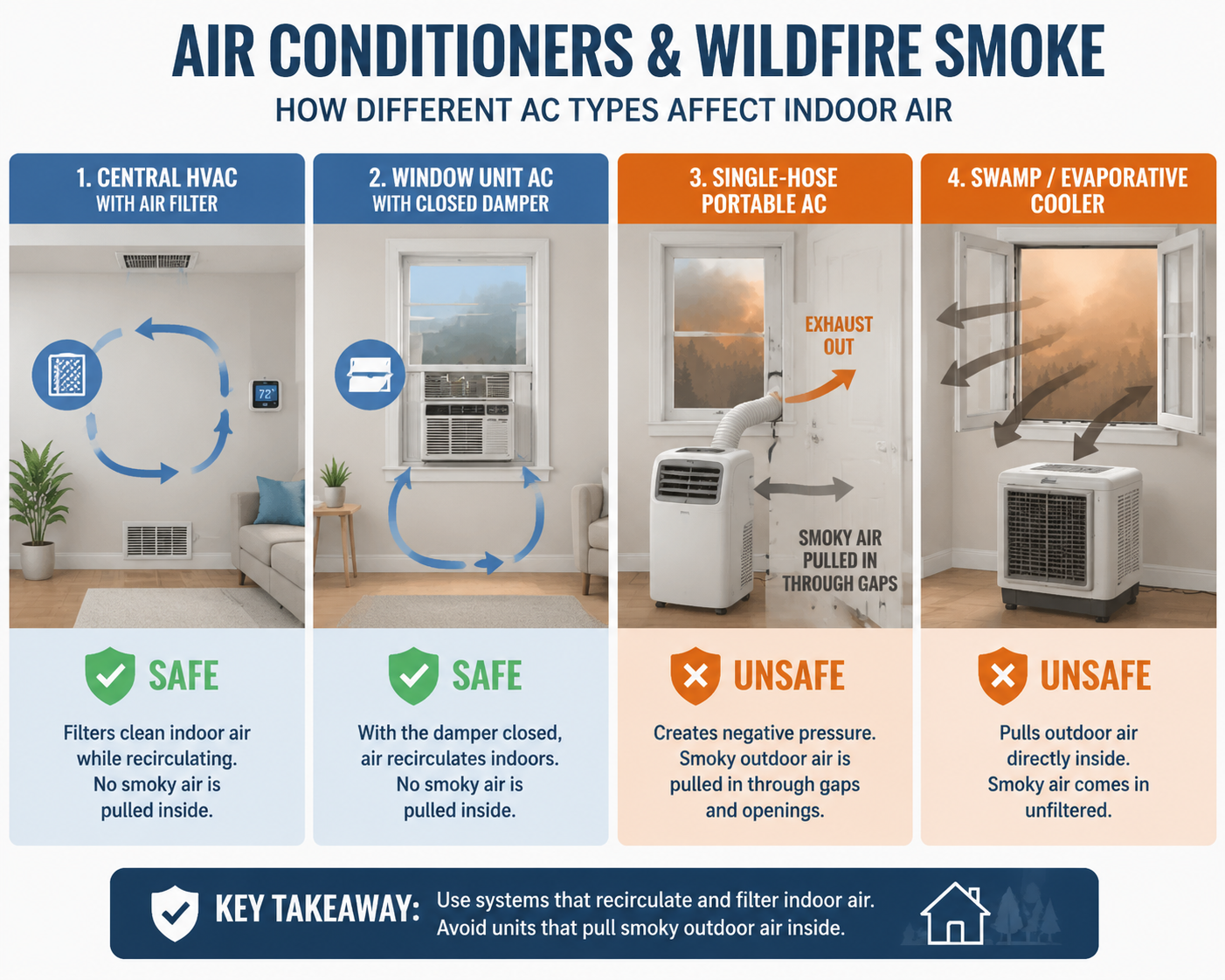 How Your Air Conditioner Affects Sleep During Wildfire Smoke